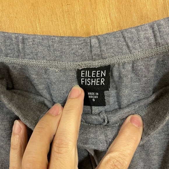 EILEEN FISHER-wide leg 100% cotton jersey pants - Picture 5 of 6